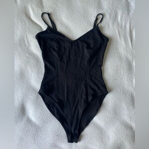 Crossed Open Back Bodysuit Tank Top